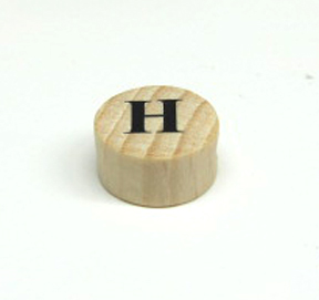 Buchstabenrondelle Holz p.Stk. H